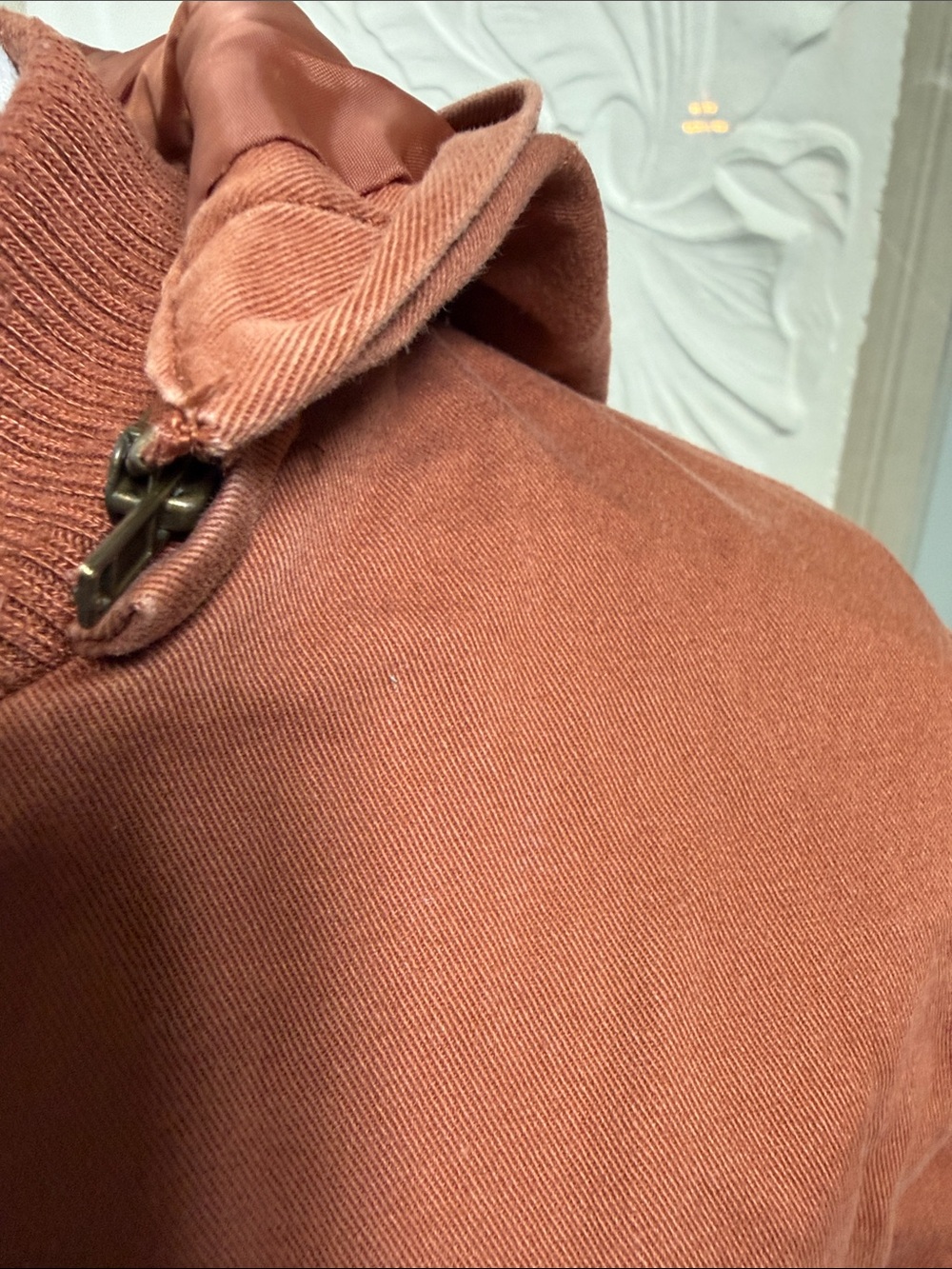 Forever 21 Rust Orange Hooded Utility Anorak Jacket Medium - Picture 4 of 13